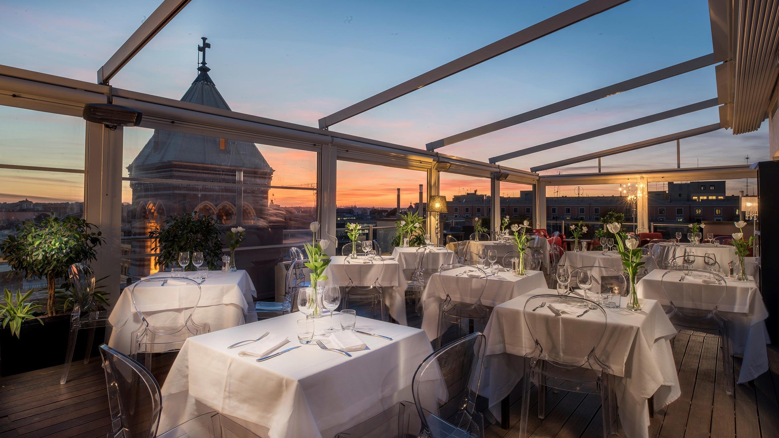 Rooftop with a panoramic view over the centre of Rome